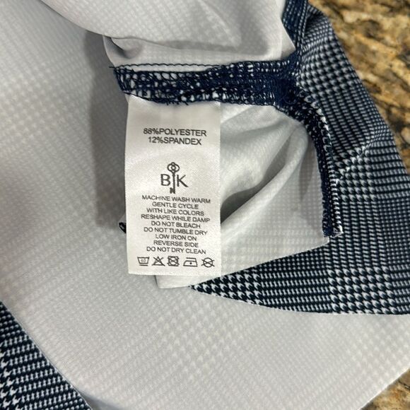 Belyn Key Plaid Short Sleeve Pull On Golf Top Size S - Picture 7 of 9